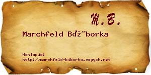 Marchfeld Bíborka névjegykártya